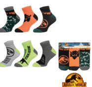 40x Official Jurassic World 3Pk Socks