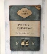 James McQueen (b 1977) Penguin Classics ‘Positive Thinking -Sounds Like A Shit Idea’, Clay print,...