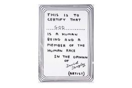 David Shrigley OBE (b 1968) ’Human Status’ , Hand Signed Lithograph from an Edition of 250, 2018