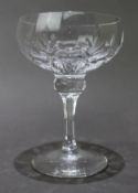 Set of 6 Elegant Vintage Crystal Champagne Saucers