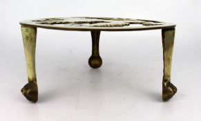 Vintage Brass Lion Form Trivet Stand