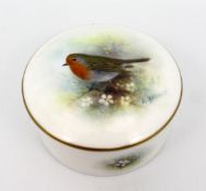Royal Worcester Trinket Box Hand Painted A.Badham