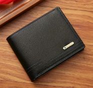 5 x Men's Soft PU Leather Short Wallet, Credit Card Holder