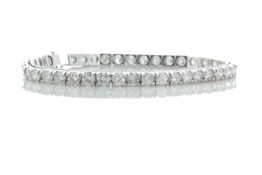 18ct White Gold Tennis Diamond Bracelet 8.5