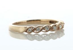 14ct Rose Gold Twist Argyle Diamond Ring 0.10 Carats