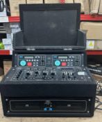 Numark DM 1090 Preamp/Mixer Mounted Electro Vision Double CD Player. Est. Value - £250