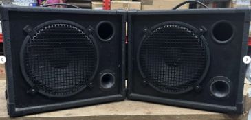 Pair of Unbranded Large Speakers 40x48x32cm. Est. Value - £100
