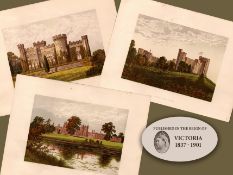 Job lot Gilt-Edge Coloured Victorian Antique Book Plates County of Cheshire.