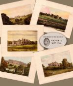 Job lot Gilt-Edge Coloured Victorian Antique Book Plates County of Durham.