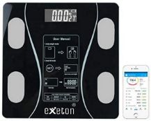 EXETON Smart Bluetooth Body Weighing Scale, Body Fat Scale, BMI Weighing Scales
