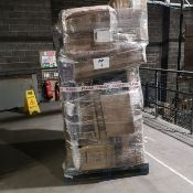 1 Pallet of Mixed Home & Outdoor Returns Including Patio Benches, Parasols, Xmas Trees & Decorati...
