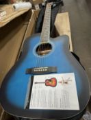 Martin Smith Premium Acoustic Guitar Kit Blue W-800-BL-PK. Est. Value - £70