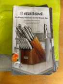 Nuovva 14 Piece Kitchen Knife Block Set