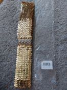 Gold Stretchy Sequin Elasticated Belt with Buckle. Adult size