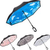 32pcs Double Layer Inverted Reverse Stick Umbrella - WHOLESALE BULK - FREE DELIVERY