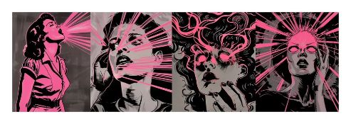 Chris Boyle (b 1972) 'Pink Pulse' Urban Street Art print Signed Stamped A/P 3/10 COA, 2024