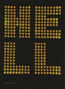 Ben Eine (b.1970) HELL signed & dated in Gold coloured pencil BEN EINE-2008' numbered '196/250' R...