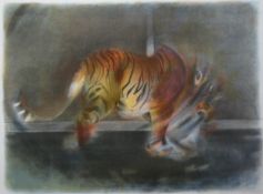 Janet Treby - 'Curwen Tiger' Signed Lithograph