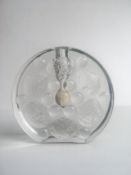 Circa 1970 Single MCM, Brutalist, Walther Glass ‘Volcanic’ Candle / Single Stem Pocket Vase