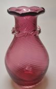A Victorian Cranberry Glass Vase