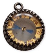 Victorian Sterling Silver Fob Compass