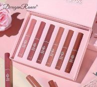 6pcs Matte Waterproof Lip Gloss With Gift Box, Natural Makeup Lip Glaze, Non-Sticky, Non-Smudgin...