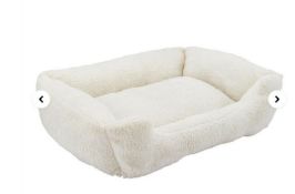 New Cuddle Fleece Luxury Cream Dog Bed XL RRP £42