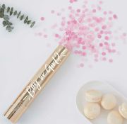Gender Reveal Confetti Cannon With Pink Girl Confetti, Baby Girl Gender Reveal Pop Confetti
