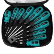 10pcs Magnetic Screwdriver Set Heavy Duty Manual Screwdriver Ergonomic
