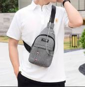 New Men's Chest Bag Diagonal Bag Travel Backpack, Simple Bag, Outdoor Sports Bag, Hiking.