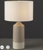 Harbour Studio Hado Gloss Taupe & White Table Light
