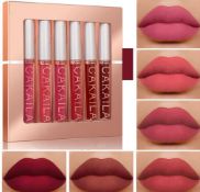 6Pcs Matte Liquid Lipstick Set Lip Stain Makeup, 24 Hour Long Lasting Waterproof