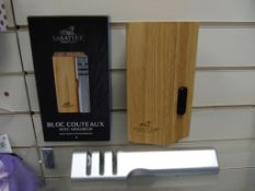 10 Pcs Sabatier Knife Block With Sharpener