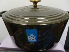 5 Pcs - Brand New BKK Cast Iron 28cm Oven Cookware Ltd Edition Glitter Fleck, RRP £79.99 Each