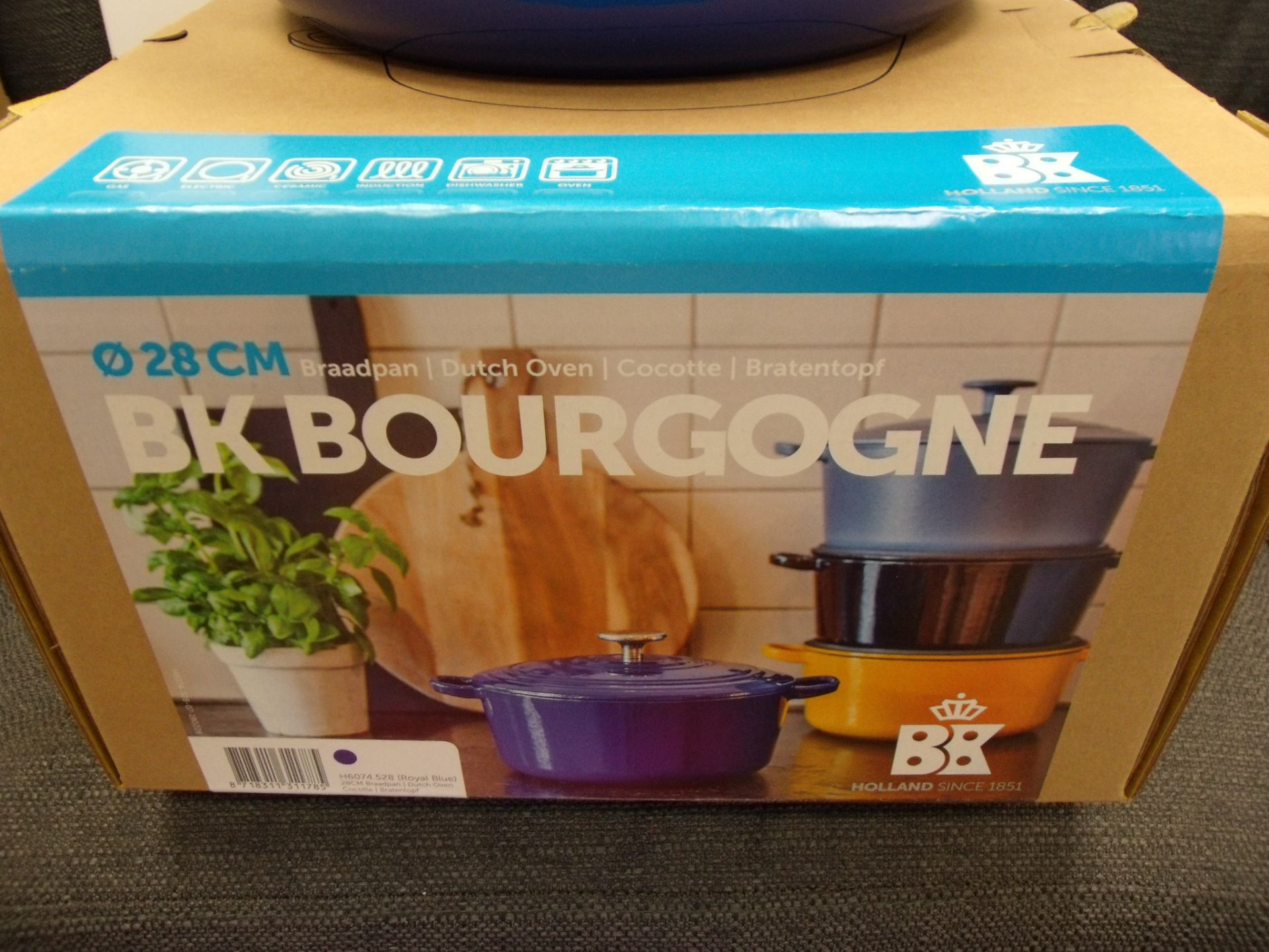 5 Pcs In Lot - Brand New BKK Cast Iron 28cm Oven Cookware Royal Blue, RRP £79.99 Each - Image 4 of 5