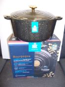 5 Pcs - Brand New BKK Cast Iron 28cm Oven Cookware Limited Edition Glitter Fleck, RRP £79.99 Each