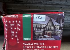 Christmas Workshop 2000 Warm White Icicle Chaser Lights. RRP £50 - Grade U