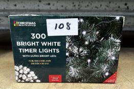Christmas Workshop 300 Timer Lights. RRP £20 - Grade U