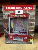 Global Gizmos Arcade Coin Pusher. RRP £40 - Grade U