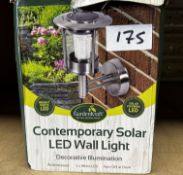 Gardenkraft Contemorary Solar LED Wall Light. RRP £30 - Grade U