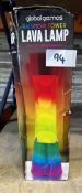 Global Gizmos Rainbow Lava Lamp. RRP £30 - Grade U