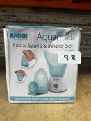 Bauer Aqua Care Facial Sauna and Inhaler Set. RRP £30 - Grade U
