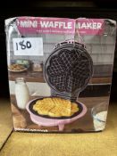 Global Gizmos Mini Waffle Maker. RRP £30 - Grade U