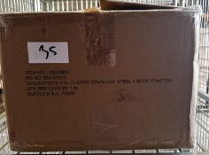 EGL Classic Stainless Steel 4 Slice Toaster. RRP £40- Grade U