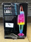 Global Gizmos Rainbow Lava Lamp. RRP £30 - Grade U