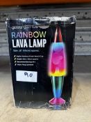 Global Gizmos Rainbow Lava Lamp. RRP £30 - Grade U