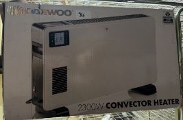 Daewoo 2300W Convector Heater. RRP £30 - Grade U