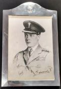 Royalty Signed Edward P Mounted In Silver Wooden Easel Backed Frame. Made By Silversmiths Alfred