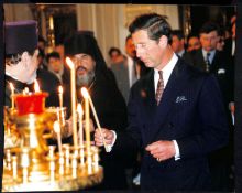 Royalty The King Formerly Prince of Wales Visiting A Russian Orthodox Cathedral Original Press Pho..