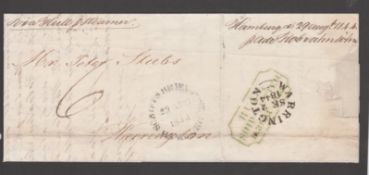 G.B. - Ship Letters - Hull / Hamburg 1844